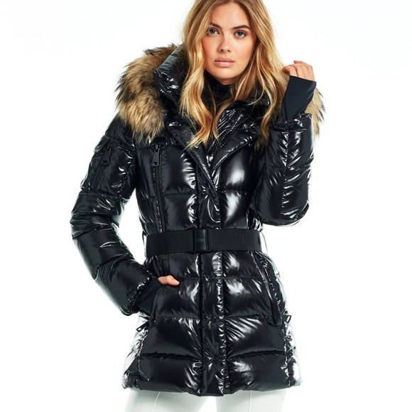 SAM. Jackets & Blazers - Sam Millenium Real Fur Trim Belted Down Puffer Jacket size XS